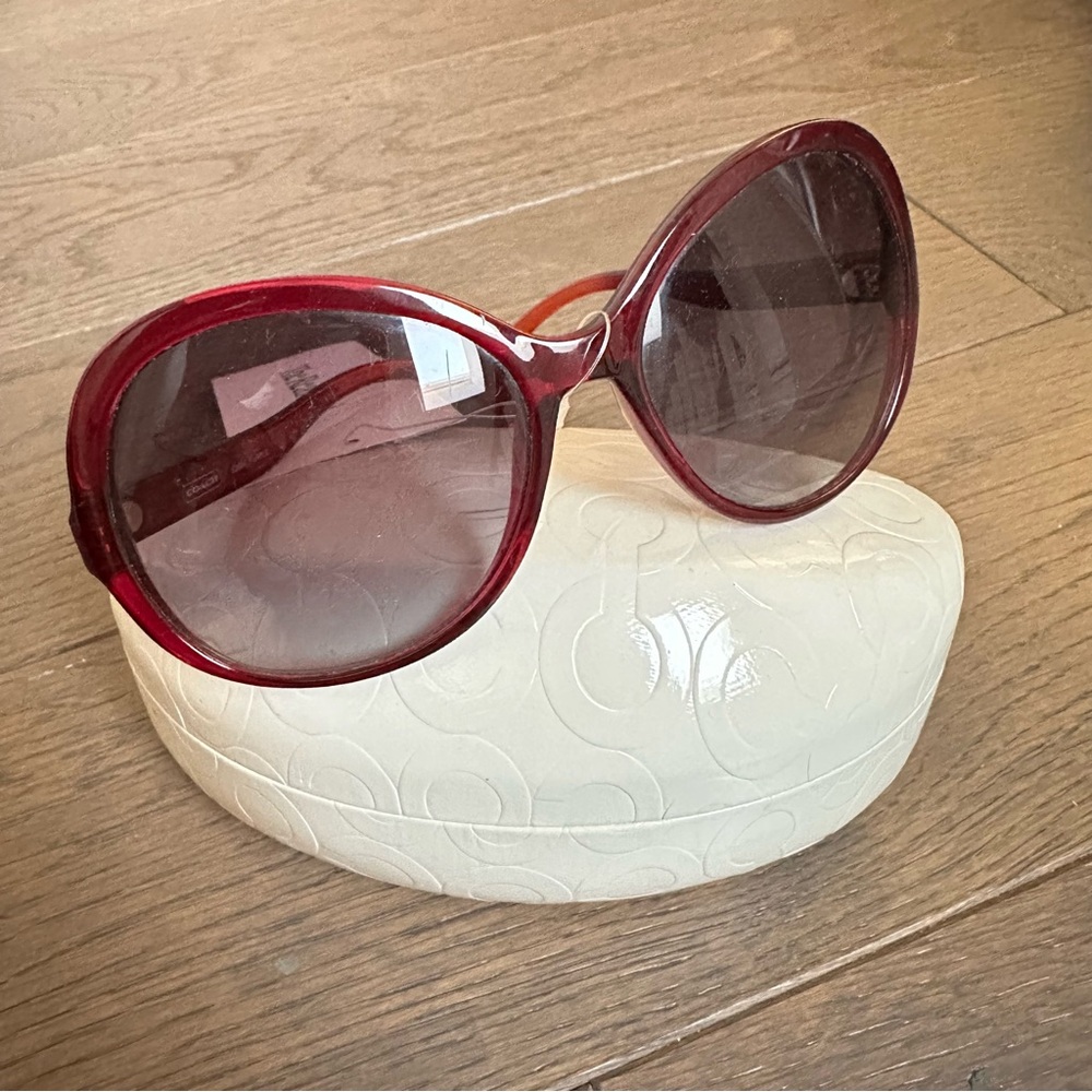 Coach Burgundy Sunglasses